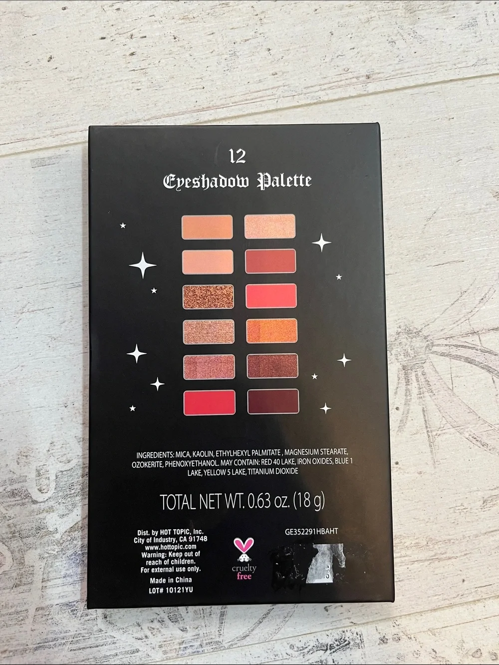 Hot Topic Coffin and Roses Eye Shadow Palette